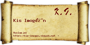 Kis Imogén névjegykártya